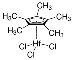 Pentamethylcyclopentadienylhafnium trichloride Chemical Structure